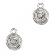 DQ Metal charm Spiral 11x8mm Antique silver